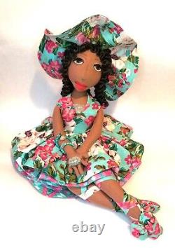 SALE? 2023? Floral? Print 12''? #African #American #Dolls Angelica