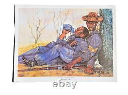 Signed Limit Edition Buffalo Soldier Print and Two Other African American Prints