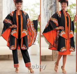 Size 16 Ashro Ethnic African American Pride Mohombi Jacket Pant Skirt Suit