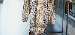Size 1X PLUS Ashro Ethnic African American Pride Gaia Animal Print Caftan Dress