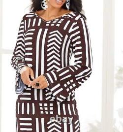 Size M Medium Ashro Black White Ethnic African American Pride Cleopatra Dress
