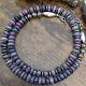 South African Sugilite Navajo Bench Saucer Pearl Bead Necklace Sterling