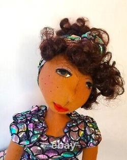 #Sparkle? #Blackdoll handmade ooak cloth doll