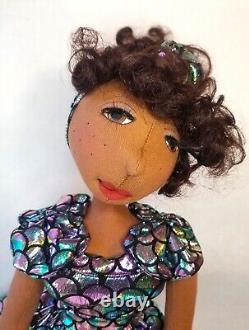 #Sparkle? #Blackdoll handmade ooak cloth doll