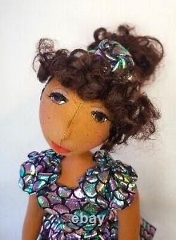 #Sparkle? #Blackdoll handmade ooak cloth doll