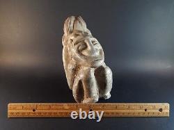Tribal Ethnic African Central American Pre-Columbian Carved Stone Figure 7 High