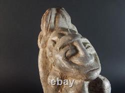 Tribal Ethnic African Central American Pre-Columbian Carved Stone Figure 7 High