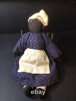 Two Vintage Hand Made Folk art Dolls