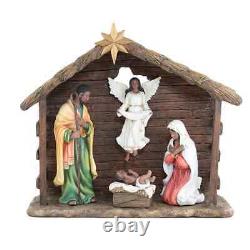 Unto Us a Child is Born African American Nativity Scene/Set (6 Pieces)