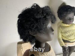 VTG SASHA CALEB & CORA BLACK BOY GIRL PAIR 16 DOLL TRENDON ENGLAND With TAGS