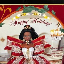 Vintage 10th Anniversary Happy Holidays African American Barbie 1997 NEW