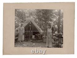 Vintage 1900s African American Men Camp Cooks Social Food History Photo