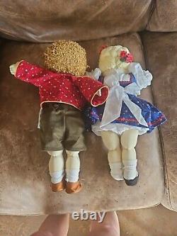 Vintage 1994 Xavier Roberts House of Tyrol Cabbage Patch Doll Pair 17