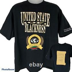 Vintage 90s United State Of Blackness T Shirt African American USA Made 2XL XXL