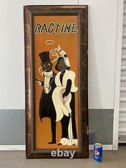 Vintage African American Black Jazz RAGTIME Music Fashion Oil Painting, BERE