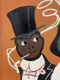 Vintage African American Black Jazz RAGTIME Music Fashion Oil Painting, BERE