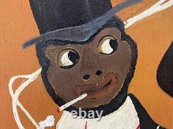 Vintage African American Black Jazz RAGTIME Music Fashion Oil Painting, BERE