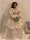 Vintage African American Doll, Porcelain, Handmade Wedding Dress