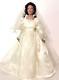 Vintage African American Doll, Porcelain, Wedding Dress Veil Train And Stand