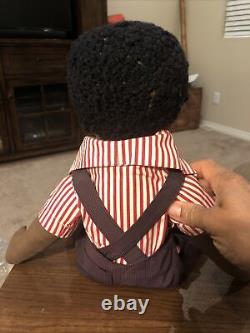 Vintage African-American Stuffed Dolls Boy And Girl