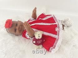 Vintage Berenguer La Newborn Moments Baby Doll Ethnic A/A Soft Full Vinyl Girl