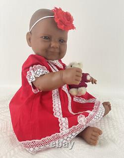 Vintage Berenguer La Newborn Moments Baby Doll Ethnic A/A Soft Full Vinyl Girl