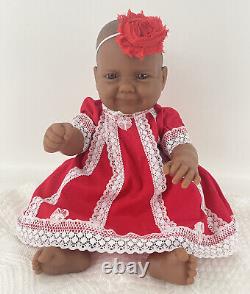 Vintage Berenguer La Newborn Moments Baby Doll Ethnic A/A Soft Full Vinyl Girl