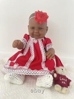 Vintage Berenguer La Newborn Moments Baby Doll Ethnic A/A Soft Full Vinyl Girl