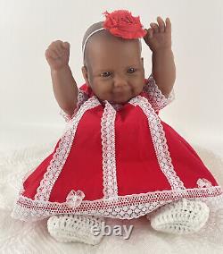 Vintage Berenguer La Newborn Moments Baby Doll Ethnic A/A Soft Full Vinyl Girl