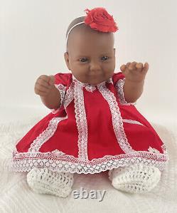 Vintage Berenguer La Newborn Moments Baby Doll Ethnic A/A Soft Full Vinyl Girl