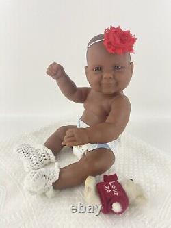 Vintage Berenguer La Newborn Moments Baby Doll Ethnic A/A Soft Full Vinyl Girl