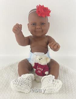 Vintage Berenguer La Newborn Moments Baby Doll Ethnic A/A Soft Full Vinyl Girl