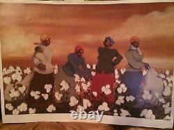 Willie Nash African American Artist Original Print Ladies In The Field