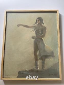 Xaviera Simmons Painting AFRICAN AMERICAN Listed Artist Famous Indian Woman Oil