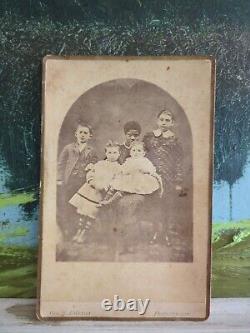 Young African Nanny & 4 Children 1800s Cabinet Card Photo Rare Geo. S. Aldhizer