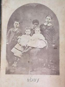 Young African Nanny & 4 Children 1800s Cabinet Card Photo Rare Geo. S. Aldhizer