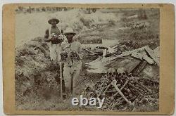 1899 AFRICAIN AMÉRICAIN Hansen & Finger CUBA Os CRÂNES Pile Cabinet Card PHOTO