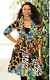 1x Plus Ashro Multi Print Ethnic African American Pride Fiorella Duster Jacket<br/><br/>1x Plus Ashro Multi Print Fiorella Duster Jacket Avec Fierté Ethnique Africaine-américaine