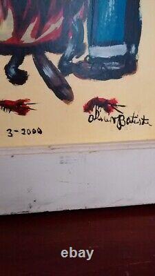 ALVIN BATISTE Peintures d'art populaire de Louisiane d'un afro-américain noir FAIRE OFFRE