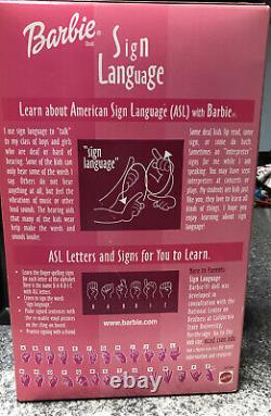 Aa Barbie Sign Language Doll Toys'r' Us Exclusive 26394 Mattel 1999 Rare Trouver