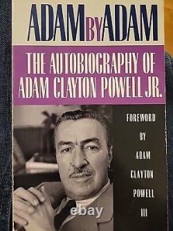 Adam par Adam : L'autobiographie d'Adam Clayton Powell, Jr. Édition brochée BON état