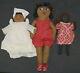 Afro American Black Stuffed Rag Dolls Lot Des Années 1960
