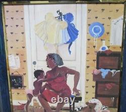 Annie Lee, une peinture Giclée sur toile représentant une mère et son enfant afro-américains, datant de 1988.