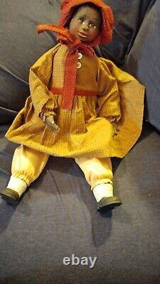 Arnett Country Store Primitif Sarahbeth Africain Folk Resin Doll Millésime 11/250