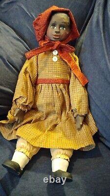 Arnett Country Store Primitif Sarahbeth Africain Folk Resin Doll Millésime 11/250