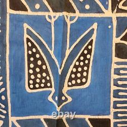 Art textile africain Grand VTG Résistance Teinture Tapisserie Murale en Tissu Original Zimbabwe