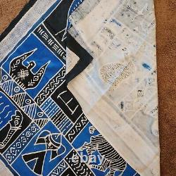 Art textile africain Grand VTG Résistance Teinture Tapisserie Murale en Tissu Original Zimbabwe