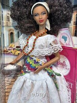 Barbie, Brésil, Étiquette Rose, Poupée Afro-Américaine DOTW avec Afro