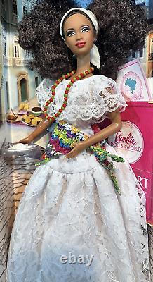 Barbie, Brésil, Étiquette Rose, Poupée Afro-Américaine DOTW avec Afro