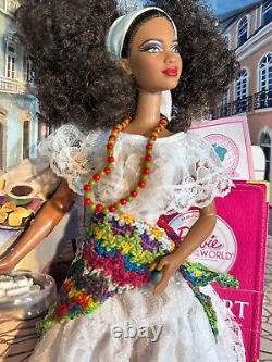 Barbie, Brésil, Étiquette Rose, Poupée Afro-Américaine DOTW avec Afro